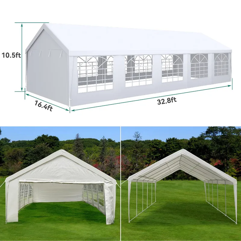 Photo 1 of (INCOMPLETE SET) Heavy Duty Steel Outdoor Canopy Party Tent