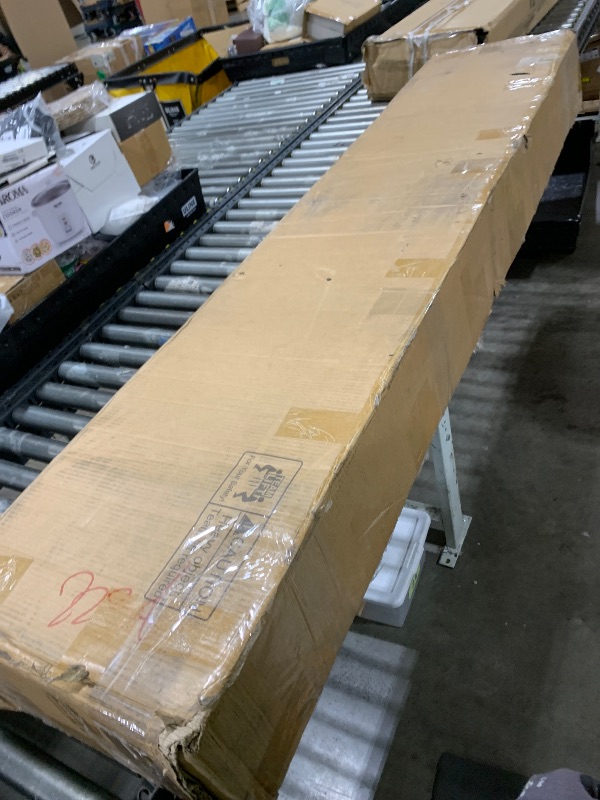 Photo 1 of (INCOMPLETE SET) Driftalia King Size Bed Frame with 4 Storage Drawers, Upholstered King Bed Frame with Charging Station and LED Lights Headboard, No Box Spring Needed, Easy Assembly - Dark Grey