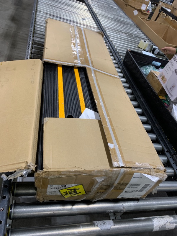 Photo 1 of VEVOR Rubber Curb Ramp for Driveway 3 Pack, 15T Heavy Duty Sidewalk Curb Ramp, 48" Lx2.6 H Bridge Ramp for Garage for Low Cars, Wheelchairs, L.O.A. 12 FT