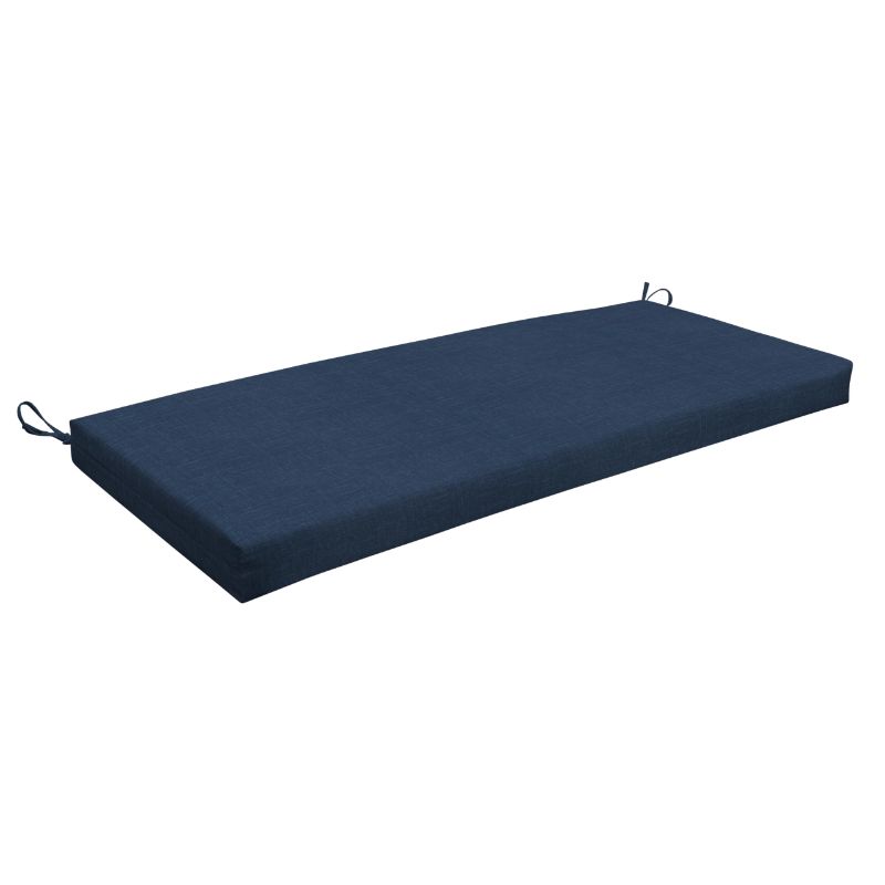 Photo 1 of Honeycomb Outdoor Essentials Bench Cushion, 44 x 18, Hampton Texture Navy Seat Pad