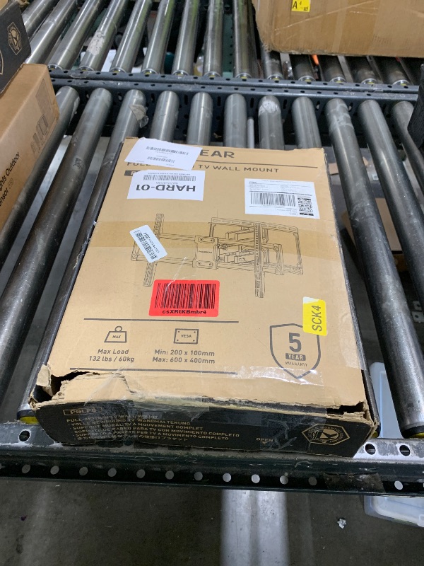 Photo 1 of Perlegear UL Listed Full Motion TV Wall Mount for 42-85 inch TVs up to 132 lbs, TV Mount with Dual Articulating Arms, Tool-Free Tilt, Swivel, Extension, Leveling, Max VESA 600x400mm, 16" Studs, PGLF8