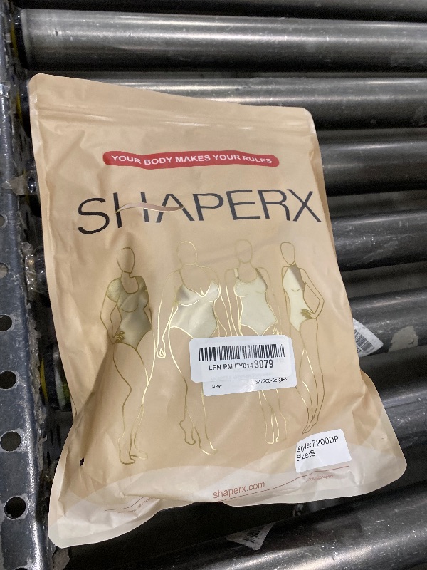 Photo 1 of SHAPERX Women's Fajas Colombianas Shapewear Postpartum Tummy Control Body Shaper Butt Lifter Bodysuit, Beige-S