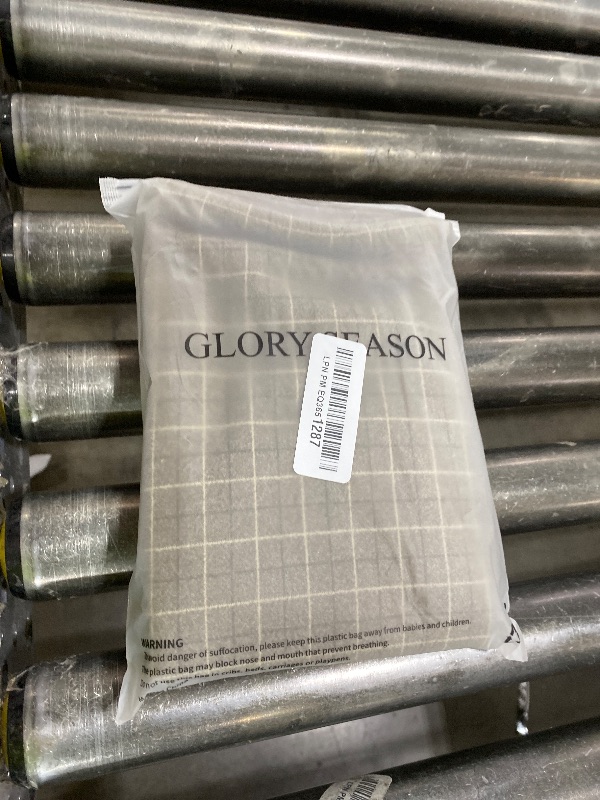Photo 1 of GLORY SEASON Tweed Throw Pillow Covers Woolen-Style Fabric Square Pillow Cases for Farmhouse Cushion Case and Home Sofa Couch Decor Pack of 2,18x18 Inch Senior Brown Plaid