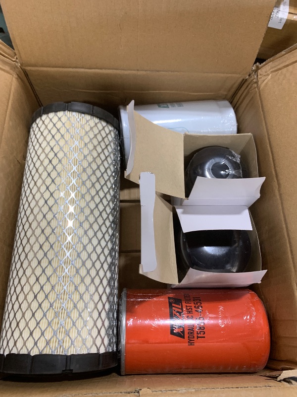 Photo 1 of XYZIL Maintenance Service Filter Kit Compatible with Kioti CK2610 HST CK2620 HST Compact Tractor CK2610H CK2620CHSE CK2610CHSE CK2620H Air Engine Oil Fuel Hydraulic E7230-11081 E6201-32443 E6201-32443