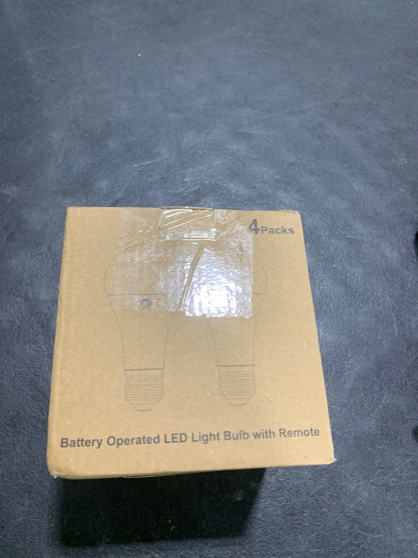 Photo 1 of Rechargeable Battery Operated A19 Light Bulb with Remote Control 4 Packs, Dimmable Detachable LED Bulb with 15 Colors Selectable & 3 Timer, Wireless Puck Light Bulb for Wall Sconce, Non-Hardwired