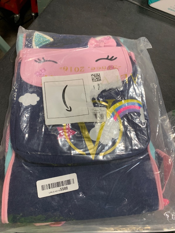 Photo 1 of AO ALI VICTORY Unicorn Girls Backpacks for School Princess Bowknot Kids Bookbags Boys Dinosaur Backpack (Small, Blue)