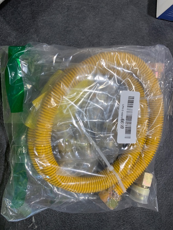 Photo 1 of 48" Flex Gas Line, Gas Dryer Connector Kit, Stove/Water Heater/Dryer Gas Line with Connectors 1/2" MIP 1/2"FIP 3/4"MIP, 5/8 in.OD(1/2 in. ID?Coated Corrugated Stainless Steel Tubing