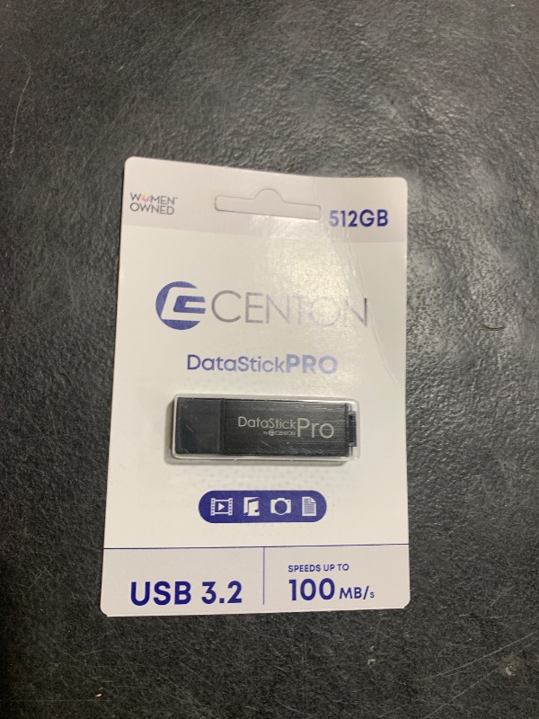 Photo 1 of 512GB DataStick Pro by Centon, USB 3.2 Gen1 Flash Drive Memory Stick for Storage and Backup