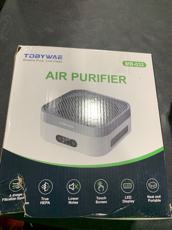 Photo 1 of Air Purifiers for Home 600 Sq.Ft, TDBYWAE H13 True HEPA Air Purifier with USB Cable for Pets Dust Dander Pollen Odor Smoke, Small Portable Air Purifier for Bedroom Office Desktop Car RV (Green)
