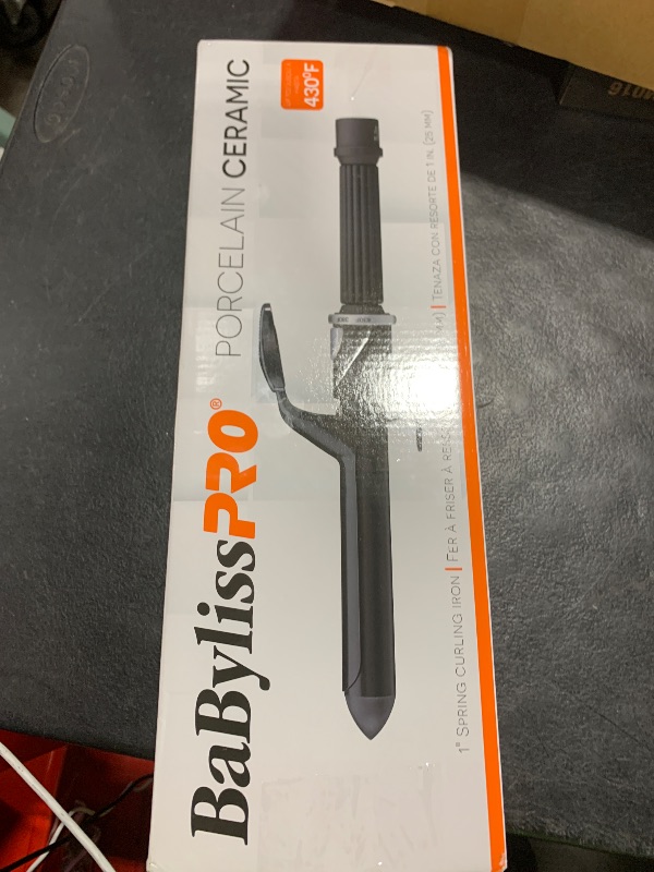 Photo 1 of BabylissPRO Porcelain Ceramic 1" Spring Curling Iron