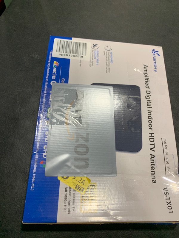Photo 1 of TV Antenna Indoor, Digital Amplified Indoor HDTV Antenna, 1080p VHF UHF Television Local Channels Detachable Signal Amplifier and 16.5ft Long Coax Cable