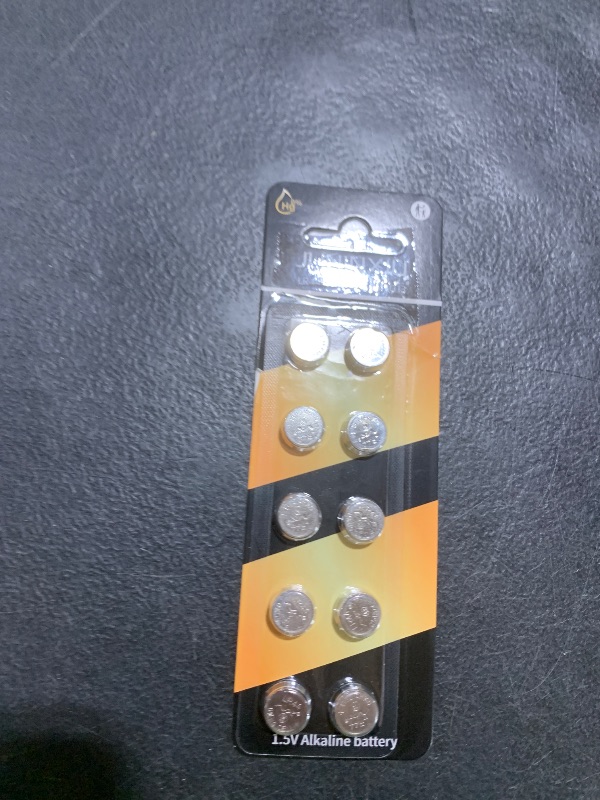 Photo 1 of JUNINXIU L1154f Battery AG13 Battery LR44 Batteries L1154 SR44 A76 Button L1154h Button Batteries Alkaline Coin Cell (10 Count)