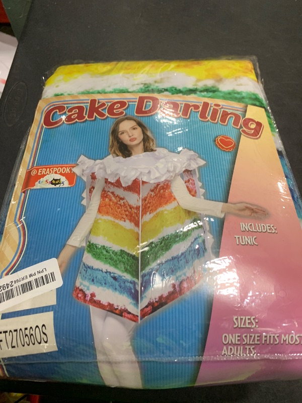 Photo 1 of EraSpooky Women Rainbow Cake Costume Adult Halloween Food Party Fancy Dress