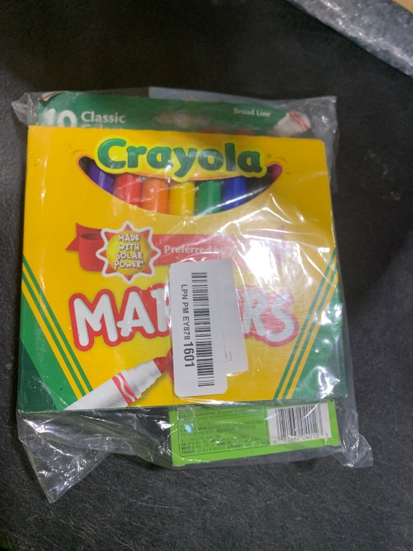 Photo 1 of Crayola Classic Bundle: 3 Items - Crayons (24 Count), Broad Line Markers (10 Count), Colored Pencils (12 Count)