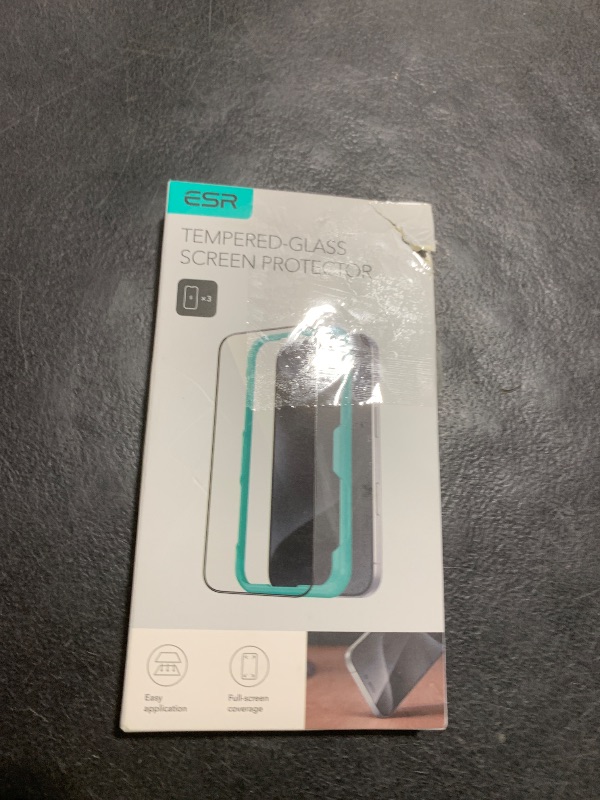 Photo 1 of ESR 3 Pack for iPhone 16 Pro Max Screen Protector, [9H Hardness] [Military Grade Shatterproof] Tempered Glass Film with Easy Installation Tool, HD Clear, Scratch Resistant