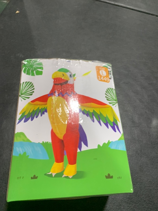 Photo 1 of KOOY Inflatable Parrot Costume - Full Body Blow Up Costume For Funny Halloween Party, Adults