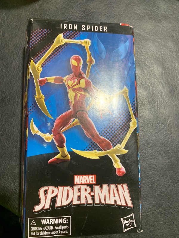 Photo 1 of Spider-Man Marvel Legends Series 6-inch Iron Spider Action Figure Toy, Includes 2 Accessories