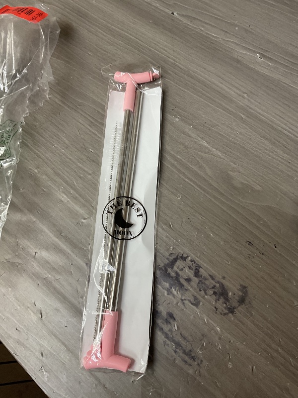 Photo 1 of The Best MOON Anti Wrinkle Straw Pink Silicone Cover tips and heart Toppers for Stanley 40 oz & 30 oz Tumblers - Metal Straws Reusable Wrinkle Free Extra Long 2-Pack with Cleaning Brush