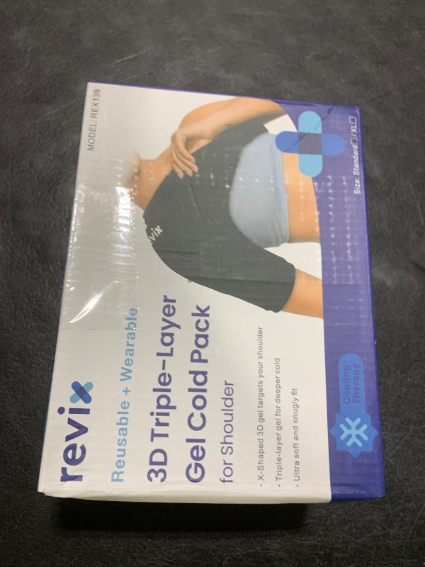 Photo 1 of REVIX Triple-Layer Gel Shoulder Ice Pack Wrap for Rotator Cuff, Reusable Ice Pack Shoulder Brace with Extra Removable Coldfocus for Long-Lasting Cold Therapy, Soothe Biceps Discomfort & Muscle Relief