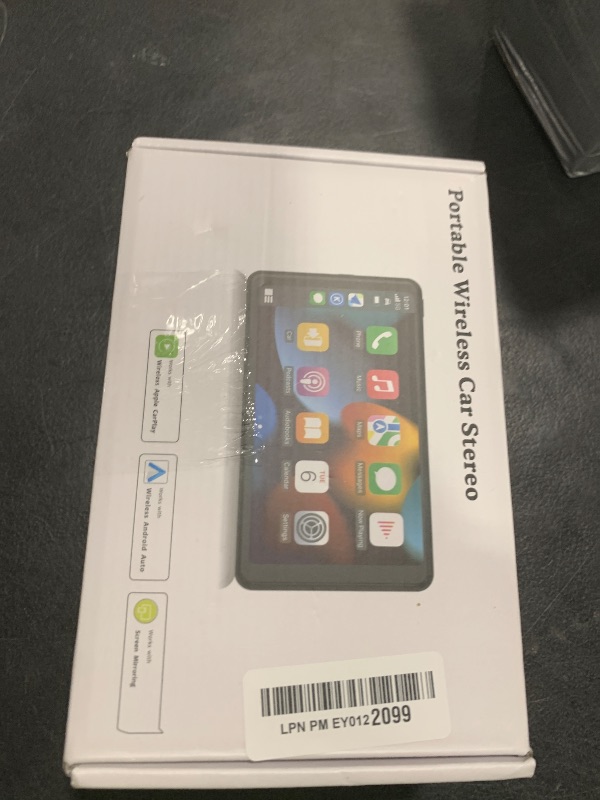 Photo 1 of Portable Wireless with Apple CarPlay and Android Auto Screen for Car, 7" HD Touch Screen Car Stereo with Mirror Link, Bluetooth 5.2, Backup Camera, AUX,FM Transmitter for All Vehicle