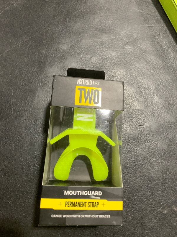 Photo 1 of Nxtrnd Two Football Mouth Guard, Football Mouthpiece with Strap, Fits Adult & Youth (Neon Yellow)