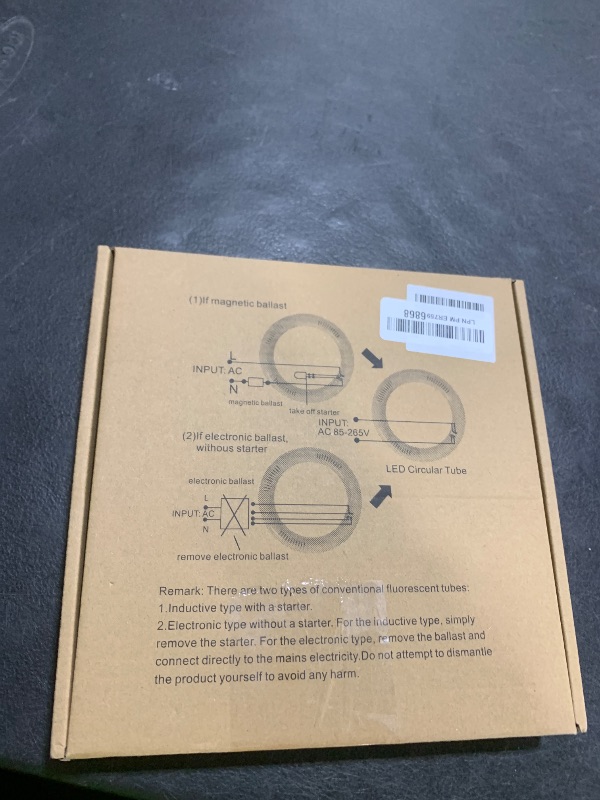 Photo 1 of THECOSKY T9 LED Circline Light Bulb, 8 Inch 1700LM LED Circular Light, 12W Clear Cover 5000K Daylight Replacement for FC8T9/CW 22-Watt Fluorescent Circular Bulb (5000K, 8")