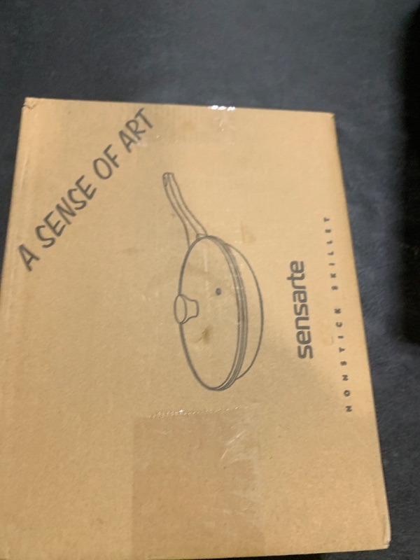 Photo 1 of SENSARTE Nonstick Ceramic Frying Pan with Lid 8/9.5/10/11/12.5 Inch Omelet Pan Skillet, Free of Intentionally Added PFAS/PTFE Non-toxic Chef's Pan Induction Compatible Pan, Heat Resistant Handle