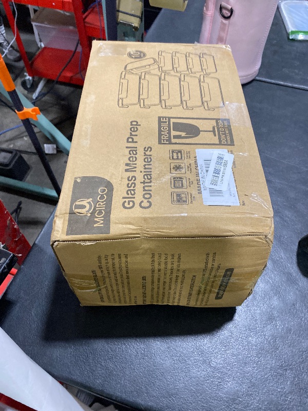 Photo 1 of [10-Pack]Glass Meal Prep Containers with Lids, MCIRCO Glass Food Storage Containers with Snap Locking Lids, Airtight Lunch Containers, Microwave, Oven, Freezer and Dishwasher, White