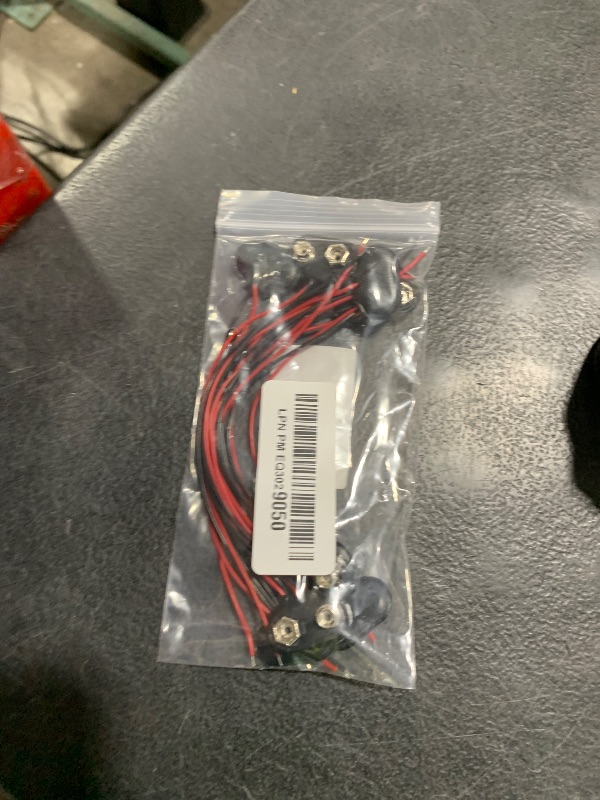 Photo 1 of 10 Pack 9V Battery Clip Connector, T Type Faux Leather Long Cable Housing Connection