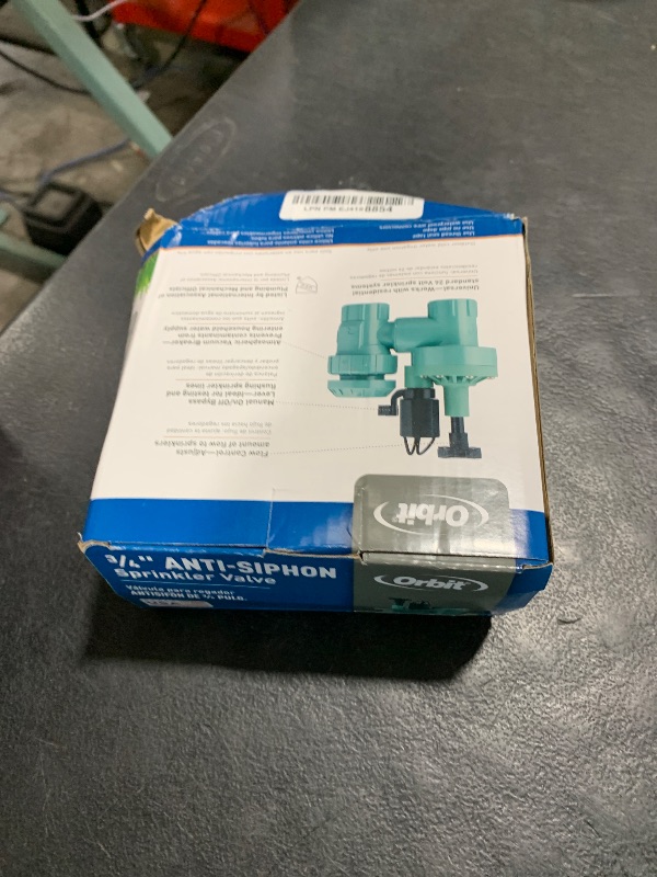 Photo 1 of 1-Pack Orbit 57623 3/4" FPT 100 Series Anti-Siphon Automatic Sprinkler Valve with Flow Control
