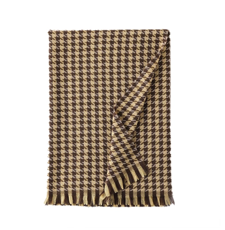 Photo 1 of Super Soft Winter Scarf Warm Cashmere Feel Scarf Classic Luxurious Long Scarf for Women Men(Yellow/Brown)