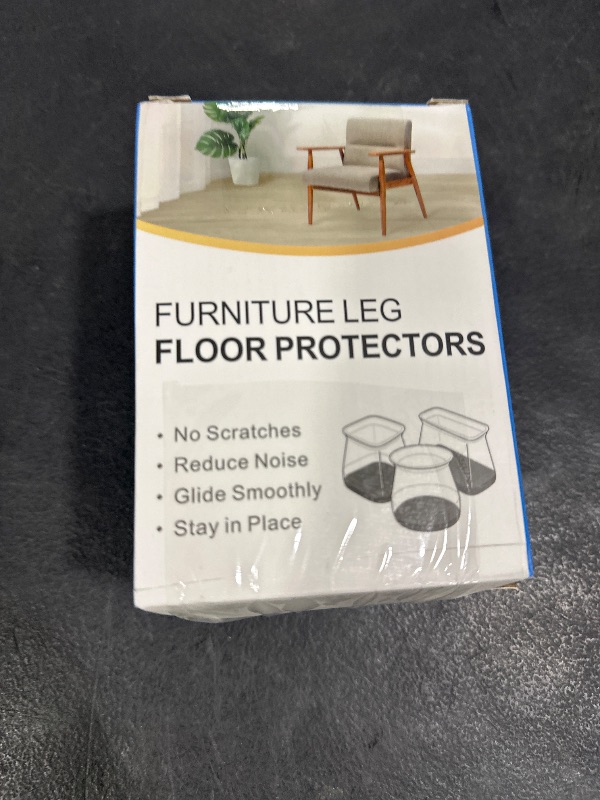 Photo 1 of PISAO 24 Pcs Chair Leg Floor Protectors, Black Silicone Chair Leg Protectors Caps Covers for Hardwood Floors, Furniture Pads Sliders with Wrapped Felt Bottom Medium (Fit:0.76"-1.18")