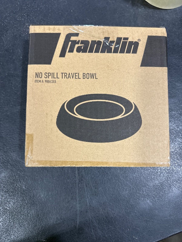 Photo 1 of Franklin Sports Spill Proof Portable Pet Bowl For Cars - No Splash Travel Water + Food Dish for Dogs + Cats - 16 oz. - BPA Free,White , Gray