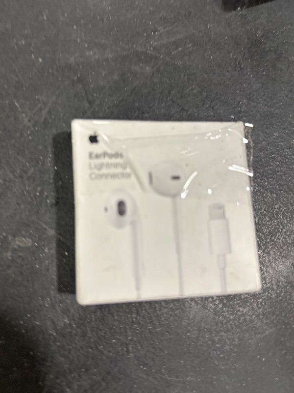 Photo 1 of Apple EarPods Headphones with Lightning Connector, Wired Ear Buds for iPhone with Built-in Remote to Control Music, Phone Calls, and Volume