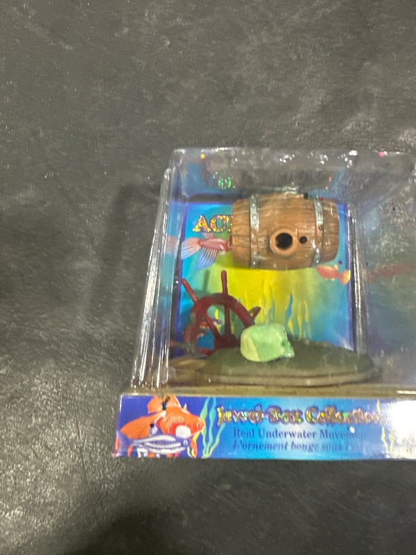 Photo 1 of Penn-Plax Aerating Action Ornament, Barrel of Jewels - Opens and Closes - Small