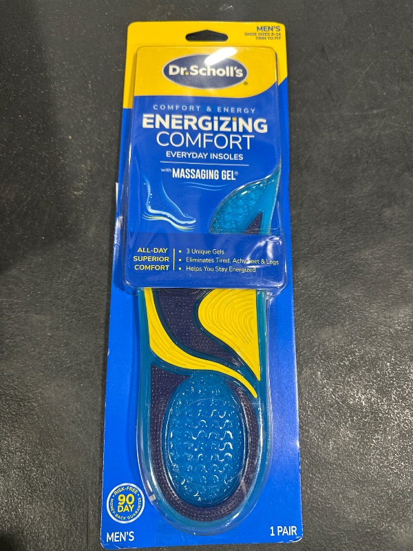 Photo 1 of Dr. Scholl’s Energizing Comfort Men’s Everyday Insoles with Massaging Gel - Clinically Proven, All-Day Energy and Comfort Inserts with Patented Triple Gel Design - Shock Absorbing, Arch Support