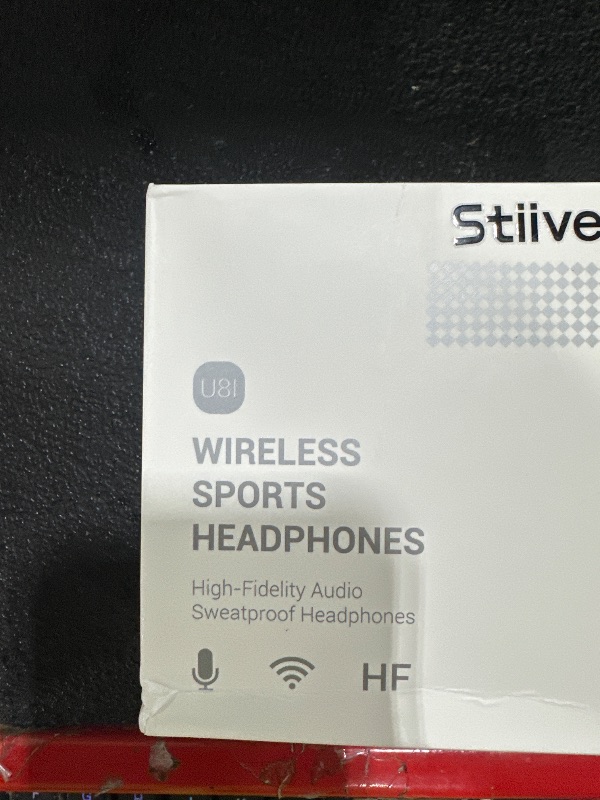 Photo 1 of Stiive Bluetooth Headphones, 5.3 Wireless Sports Earbuds IPX7 Waterproof with Mic, Stereo Sweatproof in-Ear Earphones, Noise Cancelling Headsets for Gym Running Workout, 16 Hours Playtime - BlackGrey