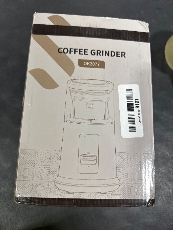 Photo 1 of SHARDOR One Touch Coffee Grinder Electric, Spice, Herb, For Coffee Bean Spices and Seeds with 1 Removable Stainless Steel Bowl, Dry Grinder, Silver