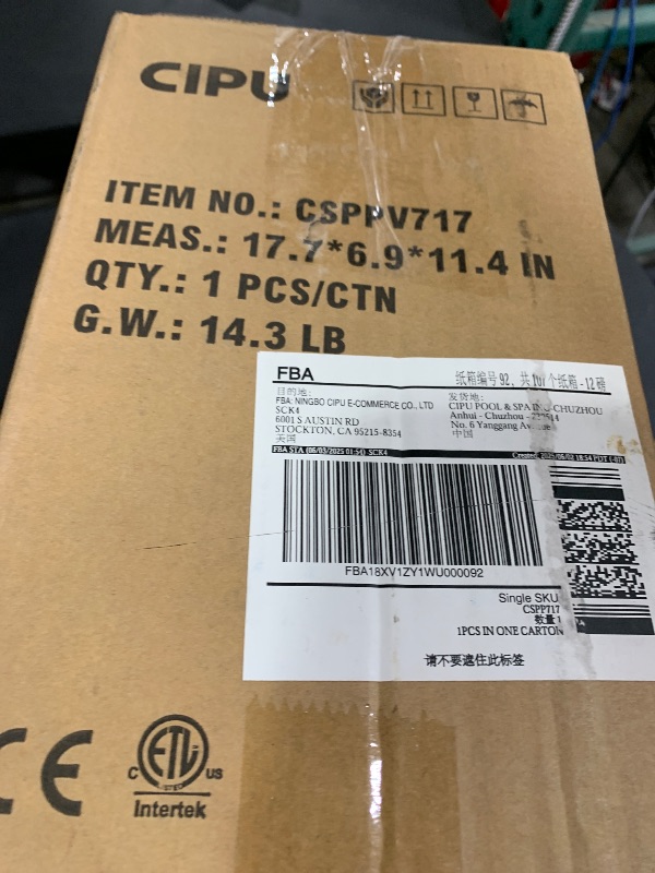 Photo 1 of CIPU Pool Pump with Timer 2700GPH 115V Powerful Self Priming Above Ground Swimming Pool Pump 0.35HP with Filter Basket Low Noise for Pools Hot Tub Spa Water Circulation