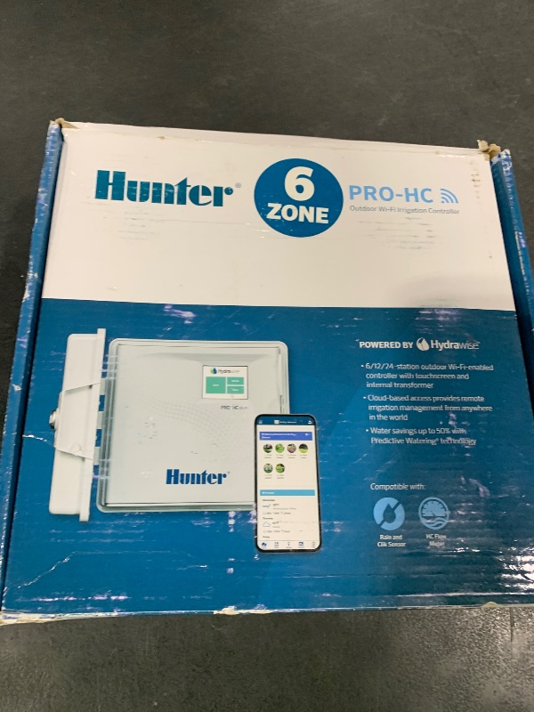 Photo 1 of Hunter PRO-HC PHC-600 Residential Outdoor Professional Grade Wi-Fi Controller with Hydra wise Web-Based Software - 6 Station