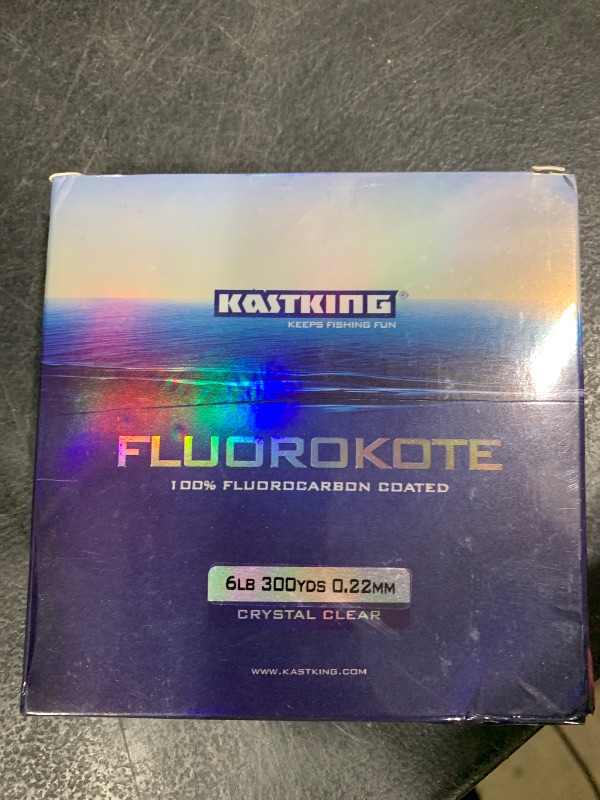Photo 1 of KastKing Fluorokote 100% Fluorocarbon Coated Fishing Line, Fluorocarbon Leader, Extreme Clarity,Fast Sinking,Shock Resistant, High Abrasion Resistance