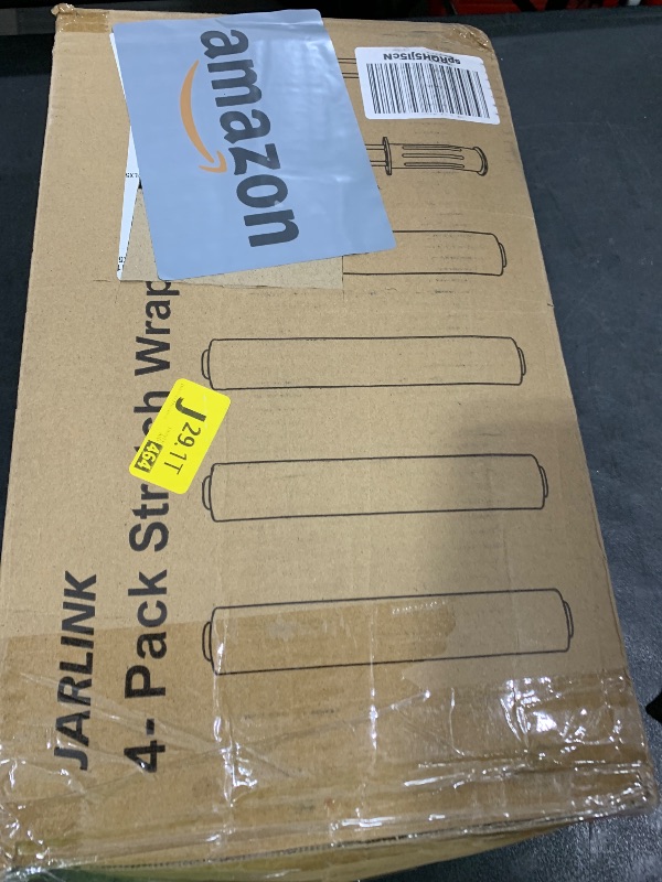Photo 1 of JARLINK Stretch Film, 15 Inch x 1000 Feet Shrink Wrap for Pallet Wrap, Industrial Strength Stretch Wrap with Handles, Moving Wrapping Plastic Roll, 60 Gauge, 4 Pack