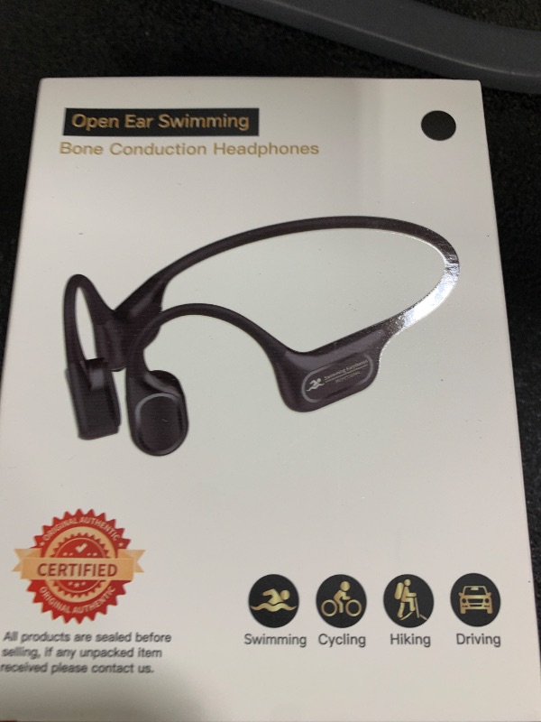 Photo 1 of Swimming Headphones IP68 Waterproof, Open Ear Bone Conduction Headphones Bluetooth 5.4 with 32GB MP3 Player, Secure Comfort Underwater Swim Earbuds for Jogging Cycling Fitness-SurfAudio(Black)
