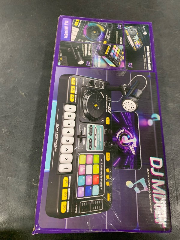 Photo 1 of OZMI Kids DJ Music Mixer Table Board Set Toy with Microphone, Lights – Interactive Musical Toys for Ages 3-12 | 100+ Sounds, Piano Keys, Disco Mode, Rechargeable for Kids Boys & Girls