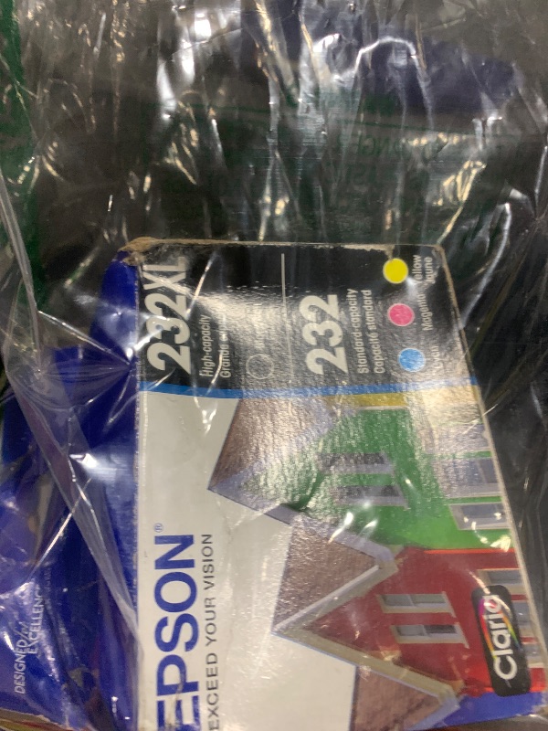 Photo 1 of EPSON 232 Claria Ink High Capacity Black & Standard Color Cartridge Combo Pack (T232XL-BCS) Works with WorkForce WF-2930, WF-2950, Expression XP-4200, XP-4205