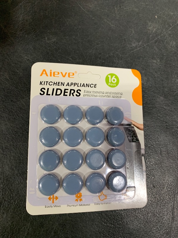 Photo 1 of Aieve Appliance Sliders, 16 Pcs Self Adhesive Appliance Slider for Easy Moving & Space Saving, Small Countertop Rollers Kitchen Hacks Mixer Accessories