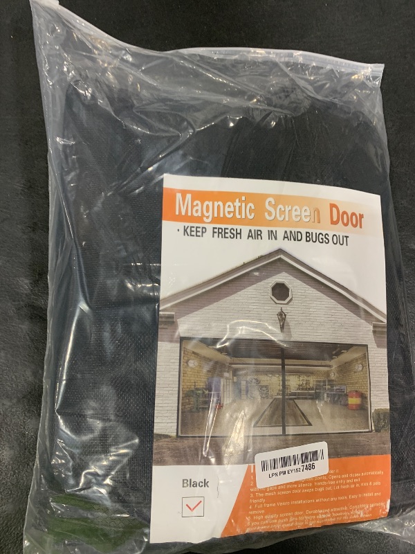 Photo 1 of LIAMST Garage Door Screen for 2 Car Garage Door-16x7FT Reinforced Fiberglass Garage Screen, Magnetic Garage Screen Door