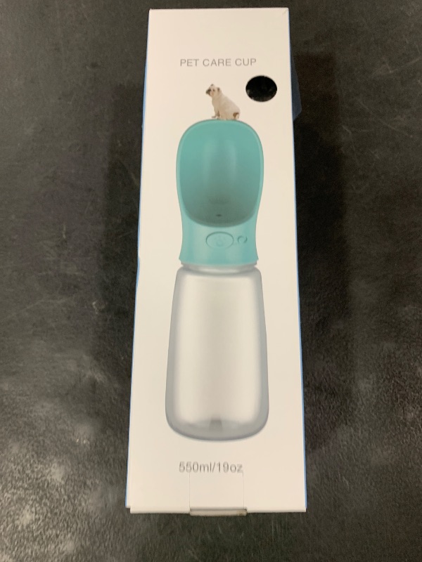 Photo 1 of WePet Portable Dog Water Bottle, 19 OZ, Leak Proof Puppy Water Dispenser with Drinking Feeder for Pets Outdoor Walking, Hiking, Travel, Food Grade Plastic