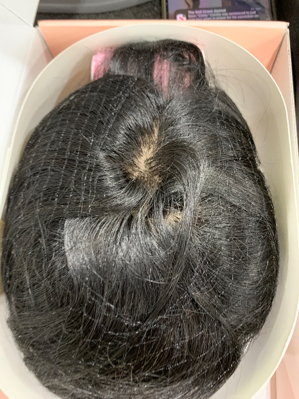 Photo 1 of S-noilite Hair Toppers for Women Real Human Hair, 100% Human Hair Toppers with Bangs for Thin Hair,3.5"*4.7" Handmade Nature-mimicking Scalp Base 14” Natural Black
