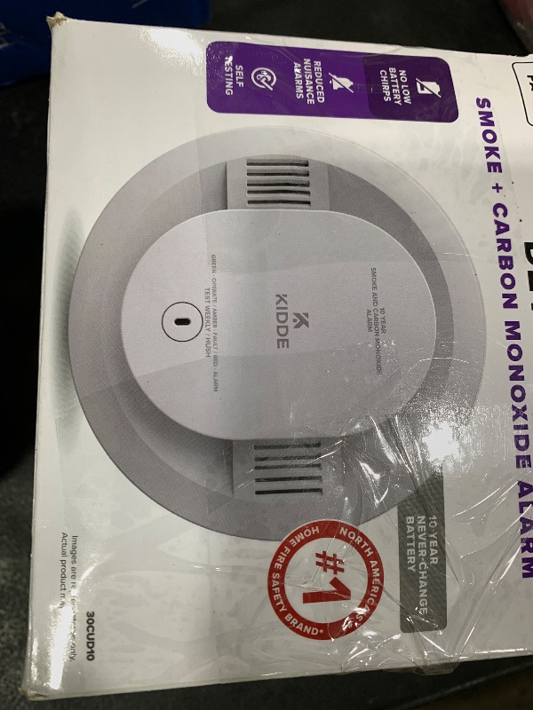 Photo 1 of Kidde  & Carbon Monoxide Detector, 10-Year Battery Powered, LED Warning Light Indicators, 2 Pack